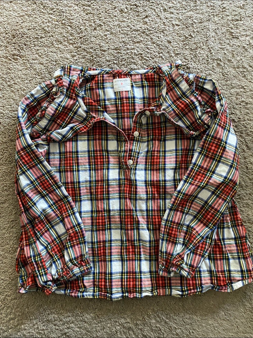 Crewcuts Red Plaid Girls' Long-Sleeve Shirt